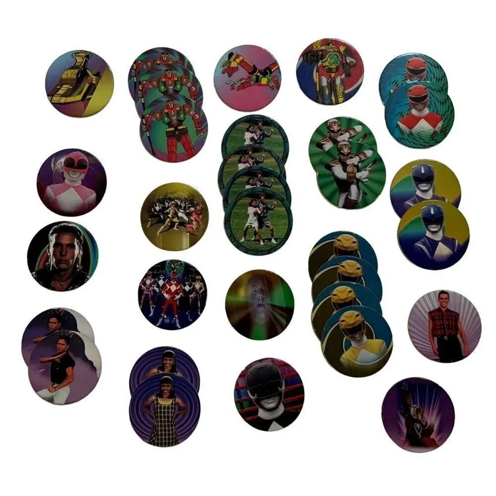 1995 SABAN Mighty Morphin Power Rangers Pogs 32 total duplicates Power Caps MMPR